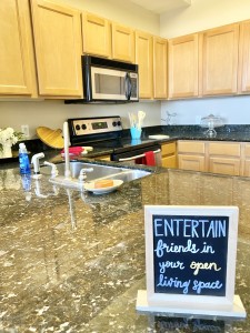 One Bedroom Apartments in Baton Rouge, LA -  Model Kitchen with Breakfast Bar 